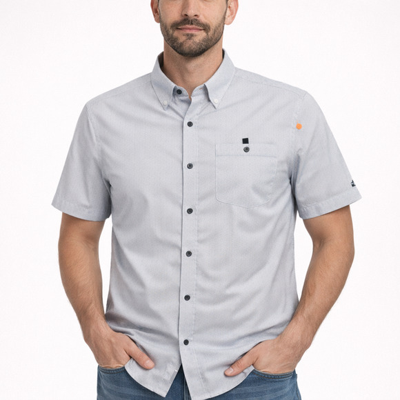 7 Diamonds Other - 7 Diamonds Men’s Dress Shirt Large Light Blue 4-Way Stretch Short Sleeve